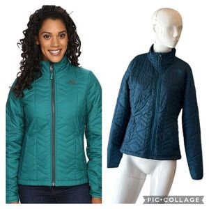 The North Face Bombay Conifer Teal Qulited Jacket Size S